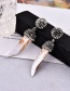 Fashion Black Horn Shape Design Earrings