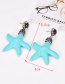 Fashion Blue Star Shape Design Earrings