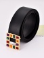 Fashion Black Square Shape Decorated Belt