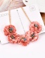 Fashion Red Flower Shape Decorated Necklace