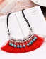Fashion Black Tassel Decorated Necklace