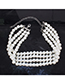 Fashion White Full Pearl Decorated Multi-layer Necklace