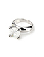 Fashion Silver Color+white Diamond Decorated Ring