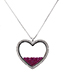 Fashion Plum Red Heart Shape Decorated Necklace