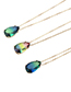 Fashion Multi-color Waterdrop Shape Decorated Necklace