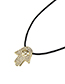 Fashion Gold Color+black Palm Shape Pendant Decorated Necklace