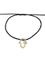 Fashion Gold Color+black Palm Shape Pendant Decorated Necklace