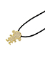 Fashion Gold Color+black Gril Shape Pendant Decorated Necklace