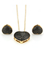 Fashion Black Heart Shape Decorated Jewelry Set