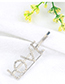 Fashion Silver Color Letter Pattern Decorated Hair Clip