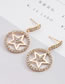 Fashion Silver Color Star Shape Decorated Tassel Earrings