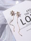 Fashion Gold Color Snowflake Shape Decorated Tassel Earrings