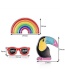 Fashion Multi-color Rainbow Shape Decorated Clothing&bag Buckle(3pcs)