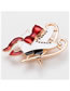 Fashion Gold Color Skates Shape Decorated Brooch