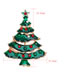 Fashion Green Christmas Tree Shape Decorated Brooch