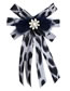 Fashion Gray Snowflake Shape Decorated Bowknot Brooch