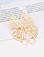 Fashion Gold Color Hollow Out Design Butterfly Shape Natural Pearls Earrings