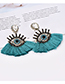 Fashion Black Eye Shape Decorated Tassel Earrings