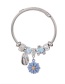 Fashion Blue Flower Shape Decorated Jewelet Set