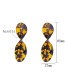Fashion Yellow Irregular Shape Decorated Earrings