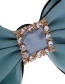Fashion Blue Square Shape Decorated Bowknot Brooch