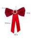 Fashion Red Pure Color Decorated Bowknot Brooch