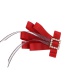 Fashion Red Square Shape Decorated Bowknot Brooch