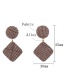 Fashion Brown Geometric Shape Decorated Earrings
