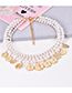 Fashion Gold Color+white Pearl Decorated Necklace