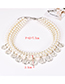 Fashion Silver Color Pearl Decorated Necklace