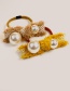 Fashion Yellow Pearl Decorated Hair Rope