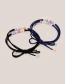 Fashion Black Bead Decorated Hair Rope