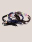 Fashion Navy Bead Decorated Hair Rope