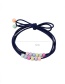 Fashion Navy Bead Decorated Hair Rope