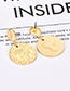 Fashion Gold Color Coins Shape Decorated Earrings