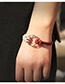 Fashion Pink Circular Ring Shape Decorated Bracelet