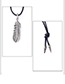 Fashion Antique Silver Feather Shape Decorated Necklace