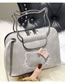 Fashion Dark Gray Cat Pattern Decorated Handbag