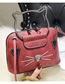 Fashion Red Cat Pattern Decorated Handbag