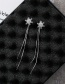 Simple Silver Color Snowflake Shape Decorated Earrings