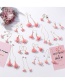 Fashion Pink Flower Shape Decorated Earrings