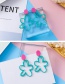 Fashion White+pink Flowers Shape Design Simple Earrings