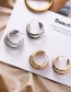 Sweet Gold Color C Shape Design Pure Color Earrings