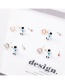 Sweet Blue Astronaut&planet Decorated Earrings(3pcs)