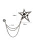 Fashion Silver Color Star Shape Decorated Brooch