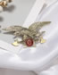 Fashion Gold Color Eagle Shape Decorated Brooch
