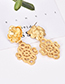 Fashion Gold Color Flower Shape Decorated Hollow Out Earrings