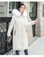 Simple White Fur Collar Decorated Pur Color Down Jacket
