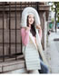 Fashion White Pure Color Decorated Down Jacket