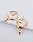 Fashion Gold Color Pure Color Design Hollow Out Earrings